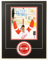 Chris Chelios Signed Red Wings Custom Matted Photo (JSA) at PristineAuction.com