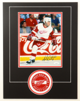 Adam Oates Signed Red Wings Custom Matted Photo (JSA) at PristineAuction.com