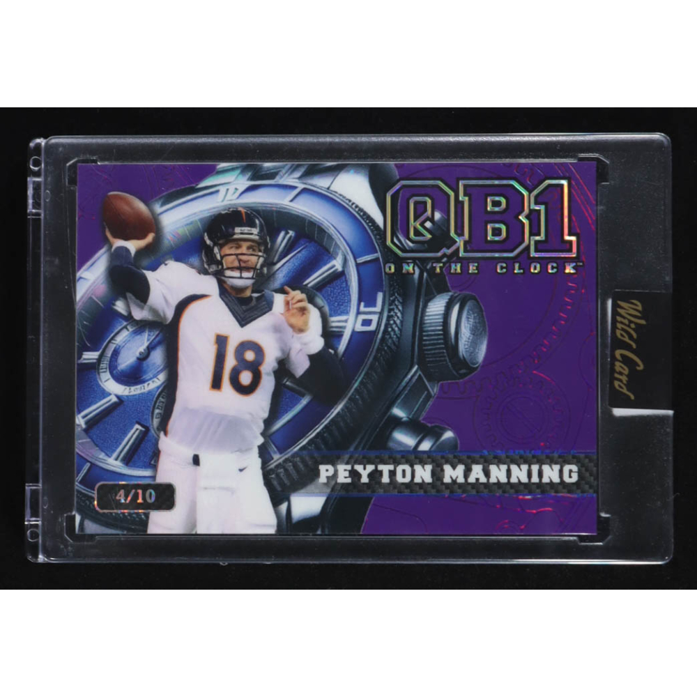 Peyton Manning 2024 Wild Card QB1 On The Clock Purple & Blue #OCWPLPM1 #4/10 at PristineAuction.com