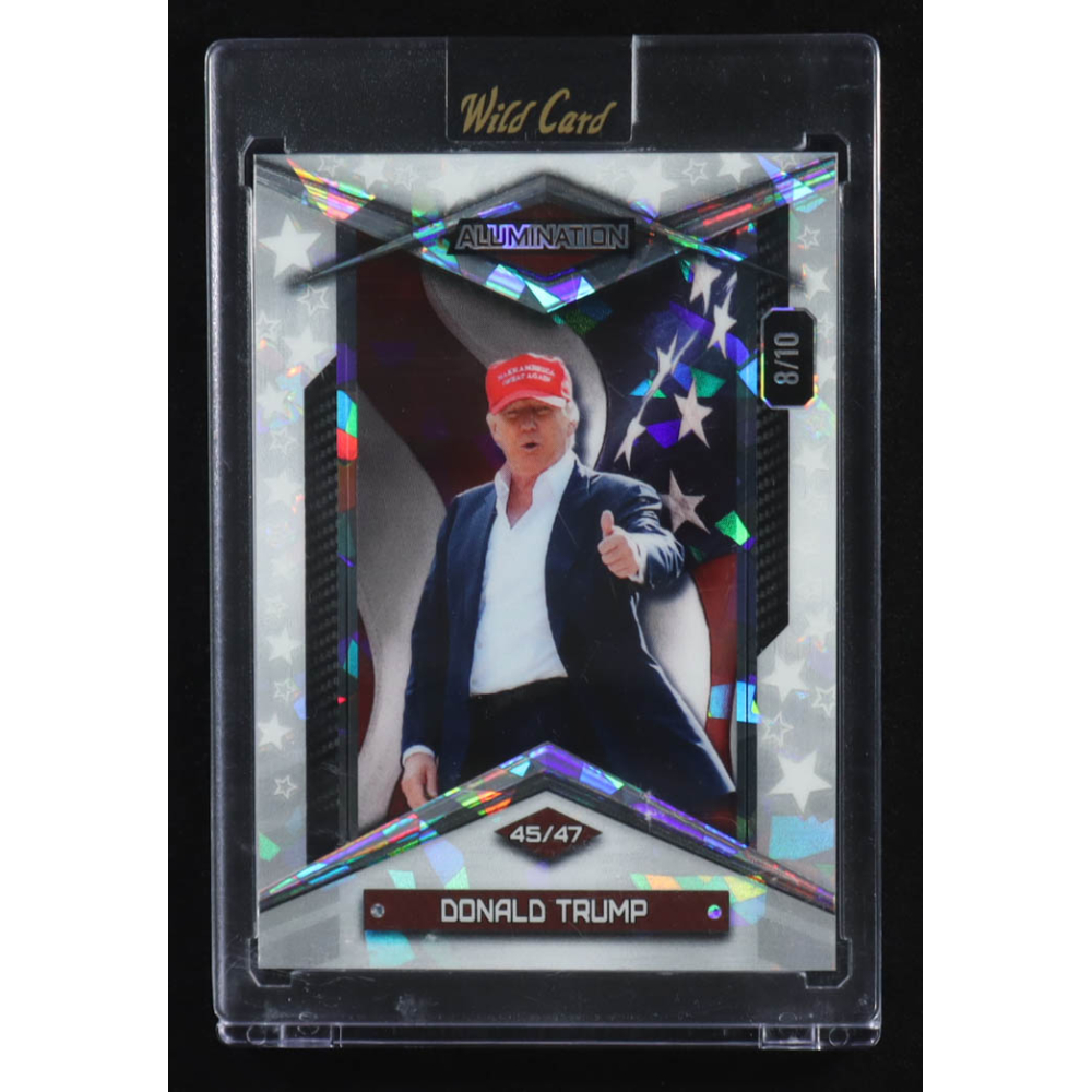 Donald Trump 2025 Wild Card Alumination Trump Inauguration Crystal #AFBCSRDT2 #8/10 at PristineAuction.com