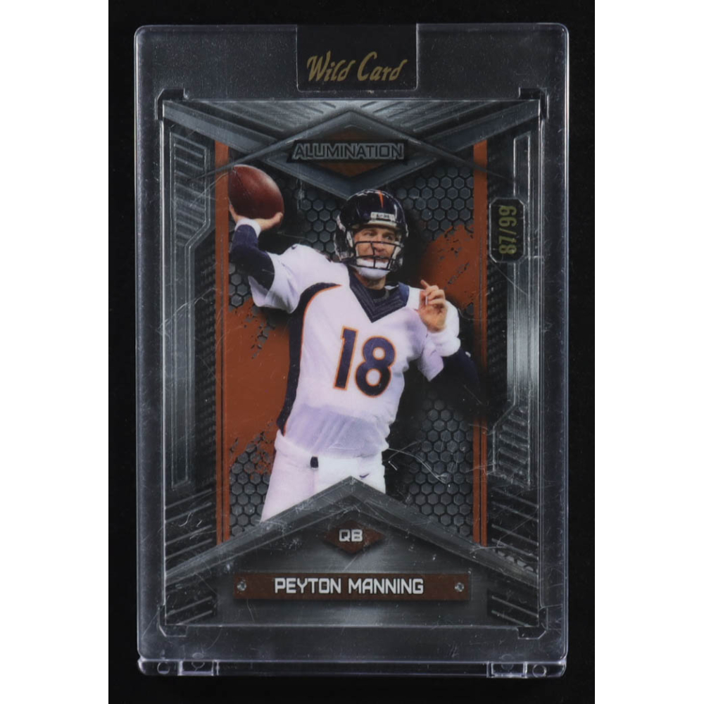 Peyton Manning 2024 Wild Card Alumination Just The Hits Silver Mirror #BCPM #87/99 at PristineAuction.com