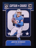 Justin Herbert 2024 Donruss Optic Captain in Charge Black Pandora #7 #11/25 at PristineAuction.com