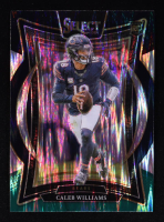 Caleb Williams 2024 Select Prizm Black and Green Shock #25 RC at PristineAuction.com