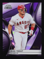 Mike Trout 2025 Topps Chrome Black Purple Refractors #5 #09/75 at PristineAuction.com