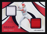 Mike Trout 2020 Immaculate Collection Immaculate Duals Memorabilia Blue #3 #05/25 at PristineAuction.com