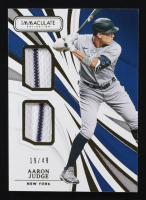 Aaron Judge 2021 Immaculate Collection Immaculate Duals Memorabilia #2 #19/49 at PristineAuction.com