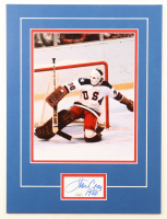 Jim Craig Signed Team USA Custom Matted Cut Display Inscribed "1980 Gold" (JSA) at PristineAuction.com