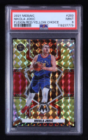 Nikola Jokic 2021-22 Panini Mosaic Mosaic Choice Fusion Red and Yellow #283 ALL #66/88 (PSA 9) at PristineAuction.com