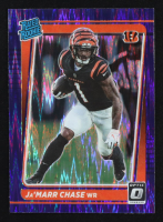 Ja'Marr Chase 2021 Donruss Optic Purple Shock #207 RR RC at PristineAuction.com