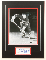 Red Kelly Signed Red Wings Custom Matted Cut Display (JSA) at PristineAuction.com