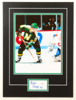 Brian Propp Signed North Stars Custom Matted Cut Display (JSA) at PristineAuction.com