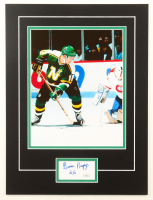Brian Propp Signed North Stars Custom Matted Cut Display (JSA) at PristineAuction.com