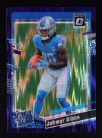 Jahmyr Gibbs 2023 Donruss Optic Rated Rookie Purple Shock #236 RC at PristineAuction.com