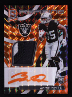 Zamir White 2022 Panini Spectra Aspiring Patch Autographs Neon Orange #10 #06/15 RC at PristineAuction.com