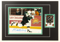 Mike Modano Signed North Stars Custom Matted Photo with Trading Card (JSA) at PristineAuction.com