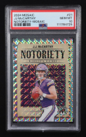 JJ McCarthy 2024 Panini Mosaic Notoriety Mosaic #21 RC (PSA 10) at PristineAuction.com
