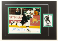 Mike Modano Signed North Stars Custom Matted Photo with Trading Card (JSA) at PristineAuction.com