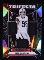 Maxx Crosby 2024 Panini Obsidian Trifecta Swatches #50 at PristineAuction.com