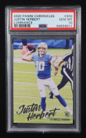Justin Herbert 2020 Panini Luminance #203 RC / CHRONICLES (PSA 10) at PristineAuction.com