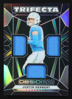 Justin Herbert 2024 Panini Obsidian Trifecta Swatches #18 at PristineAuction.com