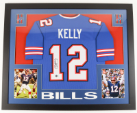 Jim Kelly Signed Custom Framed Jersey Display (Beckett) at PristineAuction.com