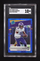 Justin Jefferson 2020 Donruss Optic Blue Hyper Prizm #163 RC (SGC 10) at PristineAuction.com