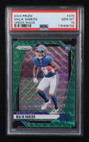 Malik Nabers 2024 Panini Prizm Prizms Green Wave #370 RC (PSA 10) at PristineAuction.com