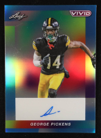 George Pickens 2024 Leaf Vivid Autographs Teal Prismatic #BAGP1 at PristineAuction.com