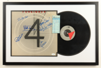 "Foreigner 4" Custom Framed Vinyl Record Album with 1982 Concert Ticket Display Signed & Inscribed By (4) with Mick Jones, Lou Gramm, Rick Wills & Dennis Elliott (JSA) at PristineAuction.com