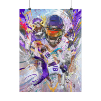 Justin Jefferson Vikings 36x24 Poster at PristineAuction.com