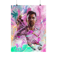 Lionel Messi Inter Miami 36x24 Poster at PristineAuction.com