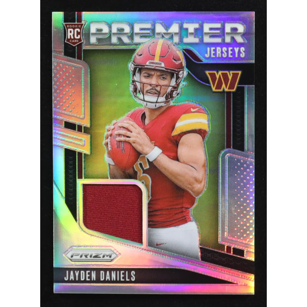 Jayden Daniels 2024 Panini Prizm Premier Jerseys Silver #PJJDS RC at PristineAuction.com