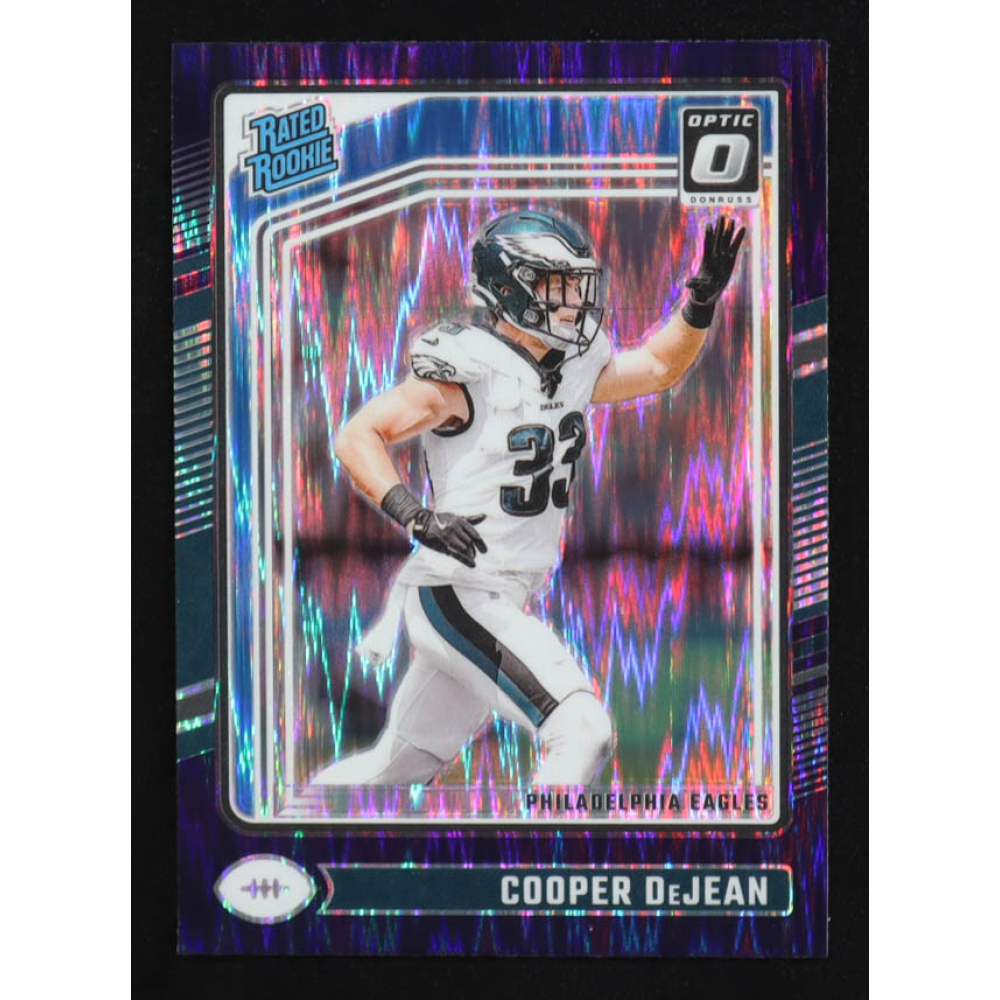 Cooper DeJean 2024 Donruss Optic Rated Rookie Purple Shock #221 RC at PristineAuction.com