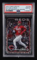 Elly De La Cruz 2024 Topps Update Silver Crackle Foil #US350 RC (PSA 10) at PristineAuction.com