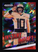 Bo Nix 2024 Prizm Draft Picks Instant Impact Red Ice #II-BN RC at PristineAuction.com