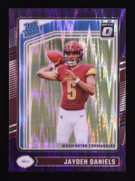 Jayden Daniels 2024 Donruss Optic Purple Shock #248 RR RC at PristineAuction.com