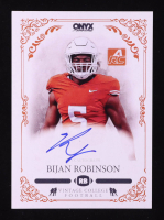 Bijan Robinson 2022 Onyx Vintage Autograph Blue Ink #CABR RC at PristineAuction.com