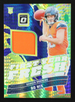 Bo Nix 2024 Donruss Optic First Year Fresh Jerseys Blue Hyper #5 RC at PristineAuction.com