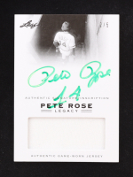 Pete Rose 2011 Leaf Pete Rose Legacy Autographed Jerseys Green Ink #AJ24 #2/5 at PristineAuction.com
