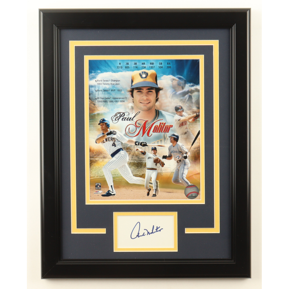 Paul Molitor Signed Custom Framed Cut Display (Beckett) at PristineAuction.com