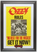 1988 "Ozzy Osbourne: No Rest For The Wicked" Custom Framed Print with Ozzy Patch at PristineAuction.com