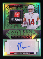 Michael Wilson 2024 Panini Obsidian Matrix Material Autographs Green #16 #1/5 at PristineAuction.com