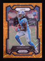 Jahmyr Gibbs 2023 Panini Prizm Prizms Orange Lazer #331 RC at PristineAuction.com