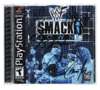 WWE "Smackdown!" PS1 Video Game Cover Signed By (5) with Chris Benoit, Edge, Val Venis, Christian & Steve Blackman (JSA) at PristineAuction.com
