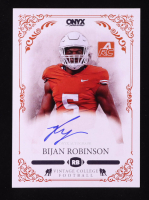 Bijan Robinson 2022 Onyx Vintage Autograph Blue Ink #CABR RC at PristineAuction.com