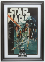 1977 "Star Wars: A New Hope" Custom Framed Print with Darth Vader Patch at PristineAuction.com