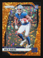 Malik Nabers 2024 Panini Prizm Prizms Orange Disco #370 RC at PristineAuction.com