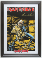 1983 "Iron Maiden: Piece of Mind" Custom Framed Print with Iron Maiden Patch at PristineAuction.com