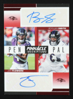 Zay Flowers / Roquan Smith 2024 Panini Encore Pen Pal Inscriptions Dual Red #3 #42/50 at PristineAuction.com