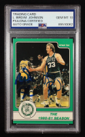Magic Johnson / Larry Bird Signed 1984 Star Larry Bird #8 Larry Bird / The 1980-81 Season (PSA | Auto 10) at PristineAuction.com